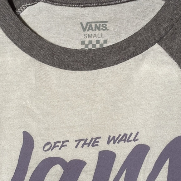 Vans Women’s baseball style 3/4 long sleeve T-shirt Size Small - Picture 2 of 5